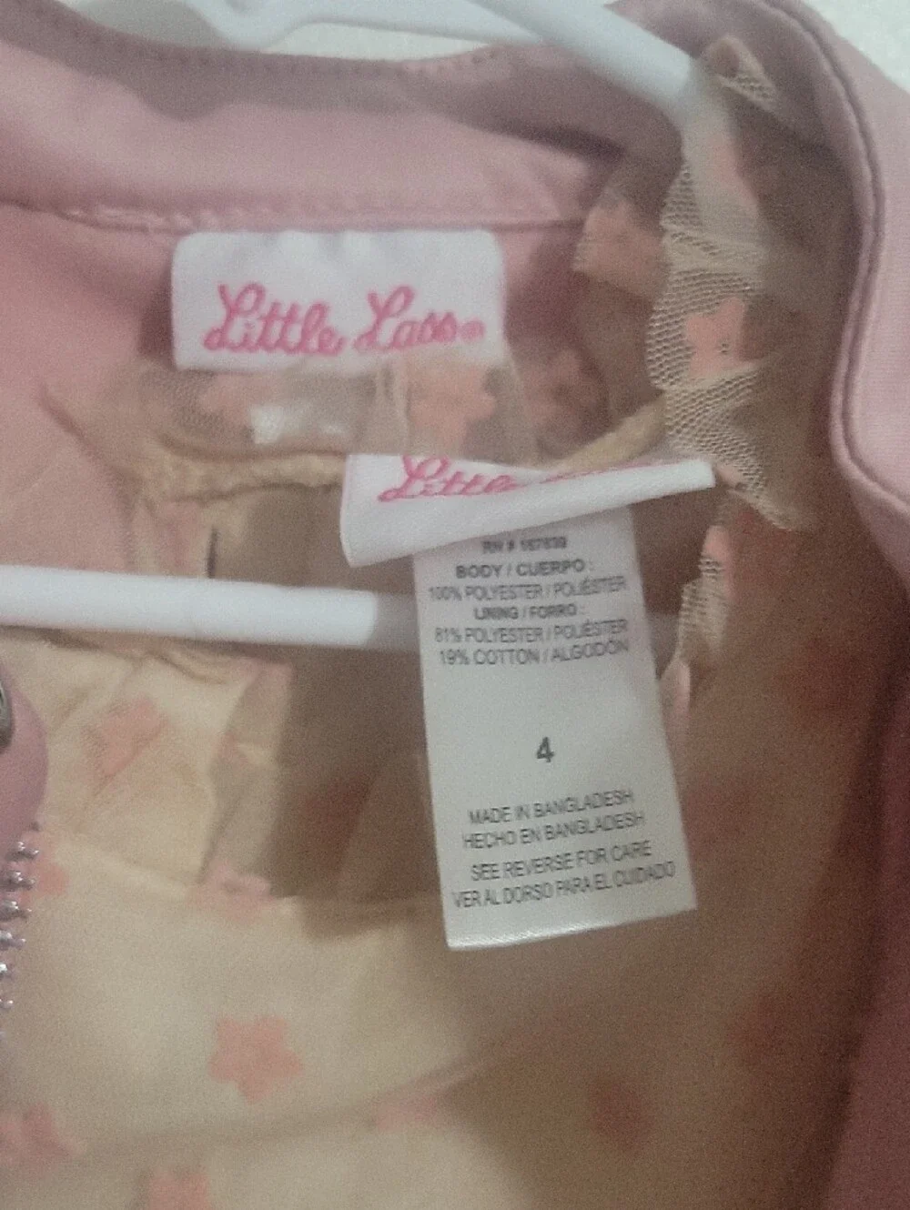 Little Lass Pink Jacket with Cream Star Tulle Dress - Picture 3 of 3